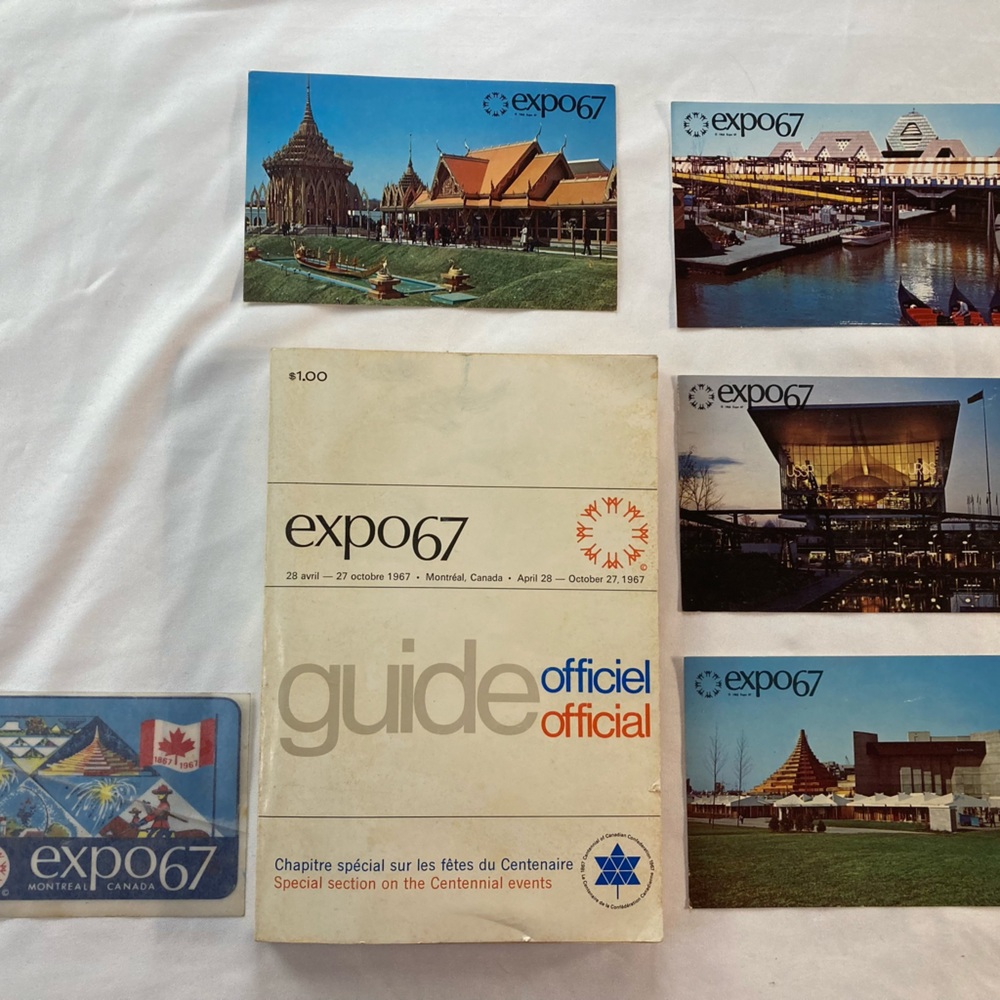 Expo67official guide and post cards